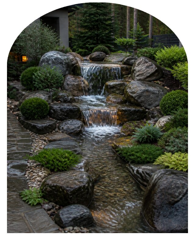 Водопад на участке в Краснокаменске по цене от 97100 р. | Метпроект-Ксн